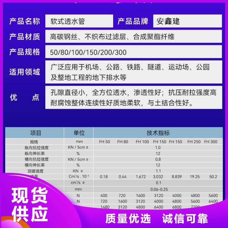 【软式透水管】土工布来图加工定制种类多质量好